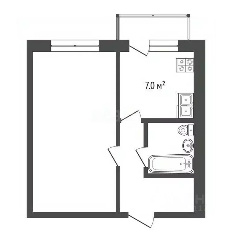 1-к кв. Севастополь просп. Победы, 21А/4 (37.0 м) - Фото 2