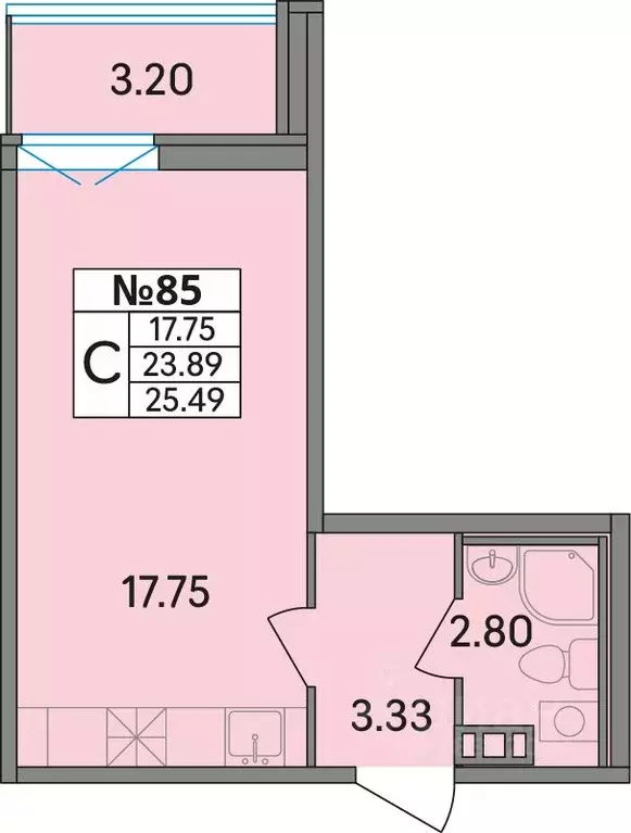 Студия Ленинградская область, Всеволожский район, Агалатовское с/пос, ... - Фото 1