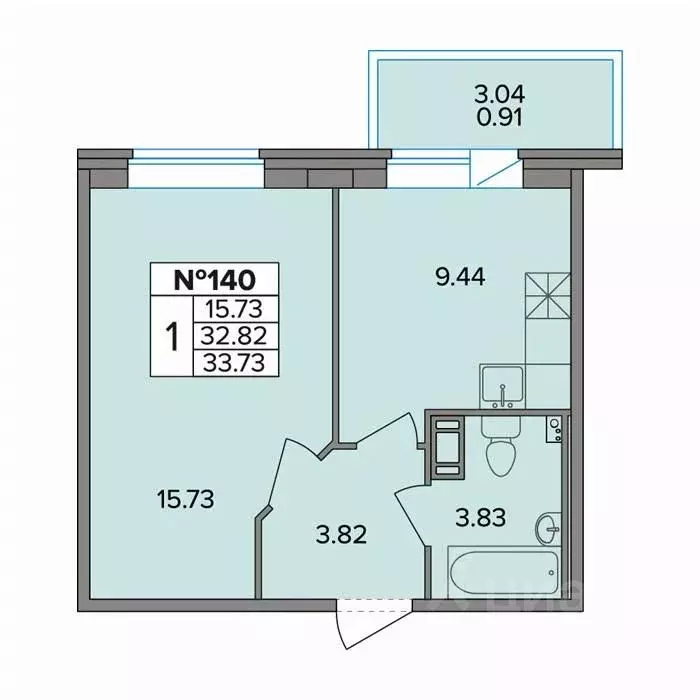 1-к кв. Санкт-Петербург пос. Шушары, Ленсоветовский тер., 19к2 (33.73 ... - Фото 1