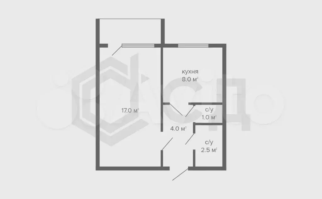 1-к. квартира, 33 м, 7/9 эт. - Фото 0