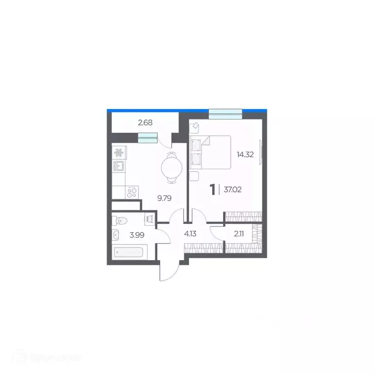 1-к кв. Рязанская область, Рязанский район, Дядьковское с/пос, с. ... - Фото 2