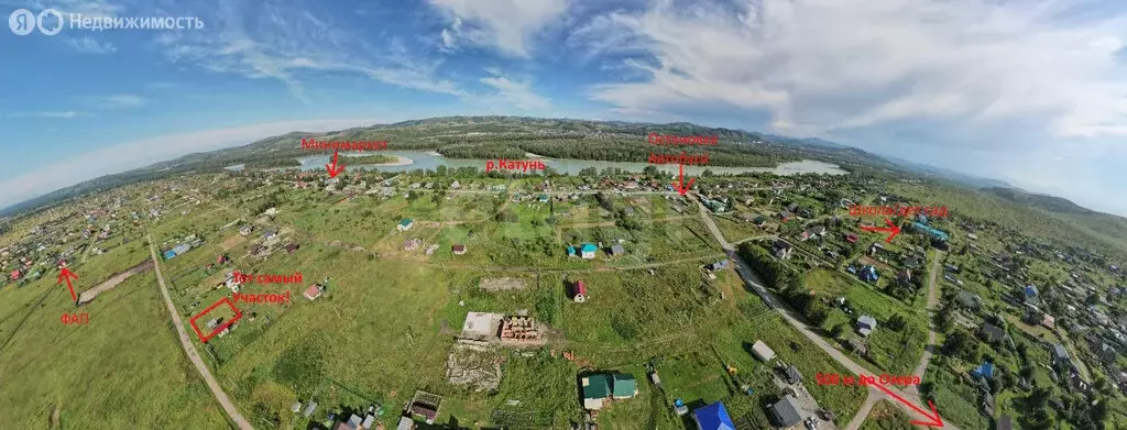 Участок в Майминский район, село Подгорное, Катунская улица (7.51 м) - Фото 1