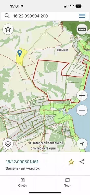 Участок в Татарстан, Камско-Устьинский район, Теньковское с/пос  (25.0 ... - Фото 2