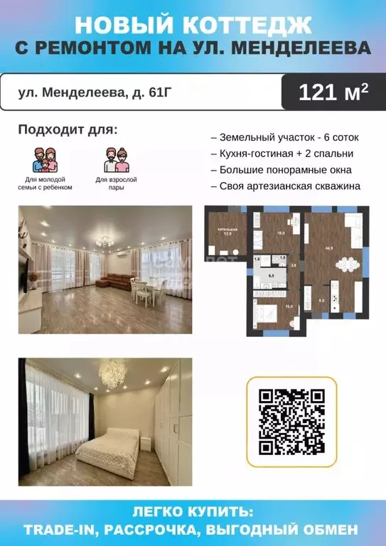 Коттедж в Ульяновская область, Димитровград ул. Менделеева, 65Г (121 ... - Фото 2