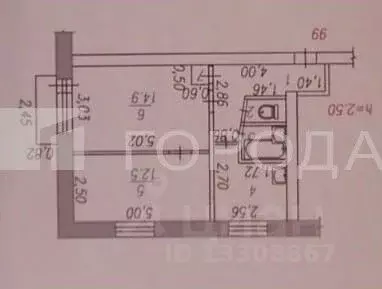 2-к кв. Кемеровская область, Новокузнецк ул. Климасенко, 5/2 (42.6 м) - Фото 2