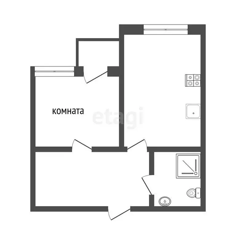 1-комнатная квартира: Сочи, Пластунская улица, 100Б (32.6 м) - Фото 0