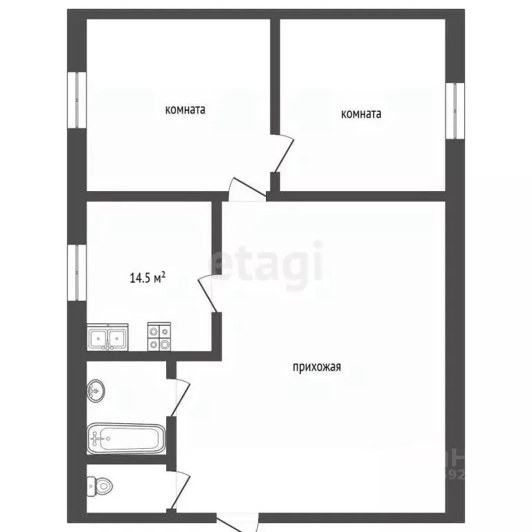 2-к кв. Ярославская область, Рыбинск Гражданская ул., 49 (56.5 м) - Фото 2