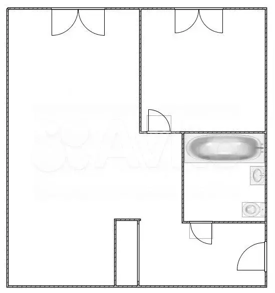 1-к. квартира, 30 м, 1/5 эт. - Фото 0
