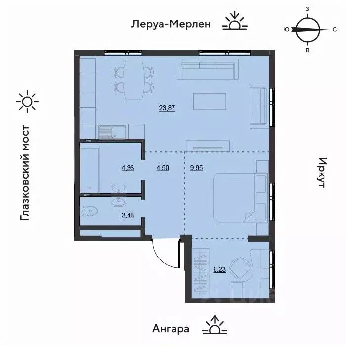 2-к кв. Иркутская область, Иркутск Затон кв-л, ул. Набережная Иркута, ... - Фото 0