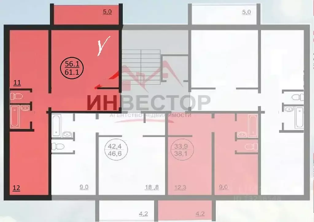 3-к кв. Челябинская область, Челябинск ул. 2-я Эльтонская, 65А (56.1 ... - Фото 2