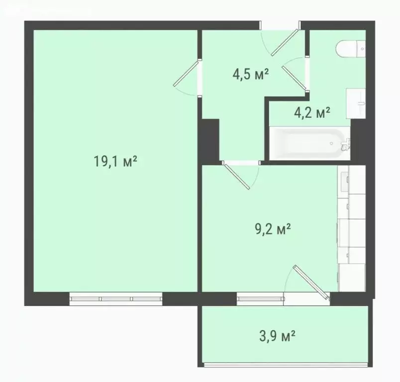 1-комнатная квартира: Омск, 4-й Амурский проезд, 5 (37.7 м) - Фото 1