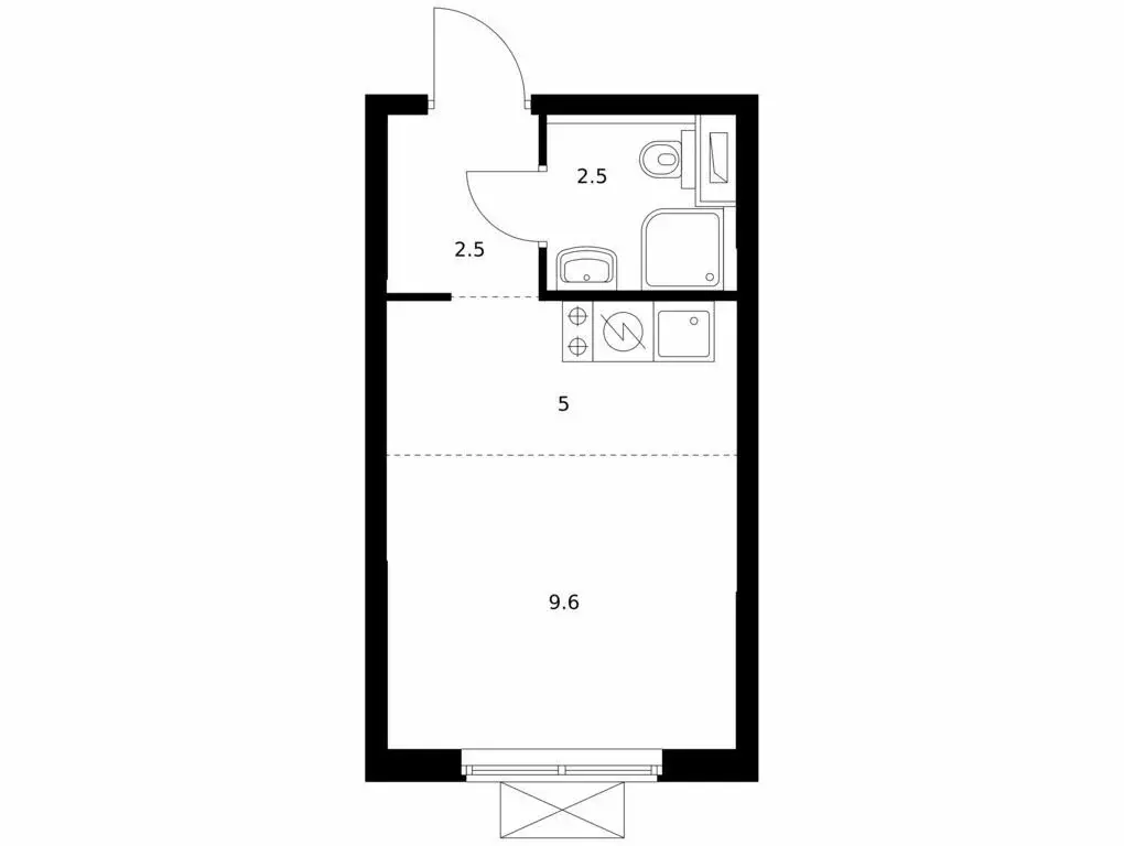 Квартира-студия: Владивосток, жилой комплекс Борисенко 48 (19.6 м) - Фото 0