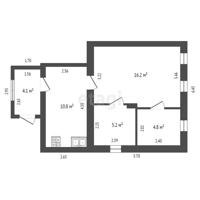 Дом в Балашов, Камышинская улица (41.1 м) - Фото 1