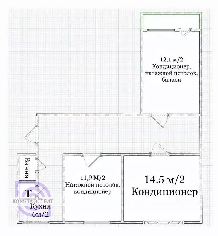 3-к кв. Москва ул. Героев Панфиловцев, 19 (58.0 м) - Фото 1