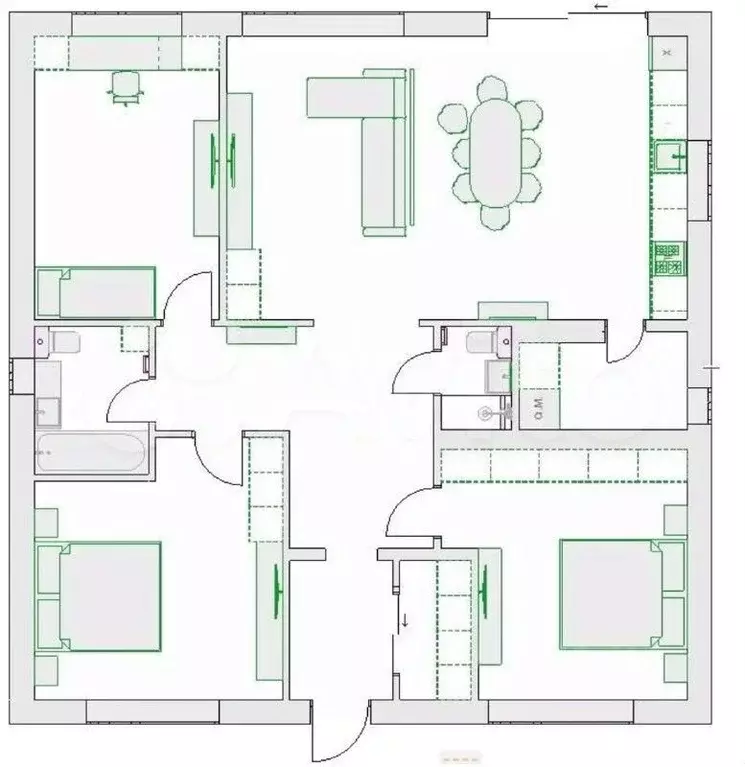 Дом в Ставропольский край, Ставрополь ул. Ивана Выскубенко, 21 (140 м) - Фото 2