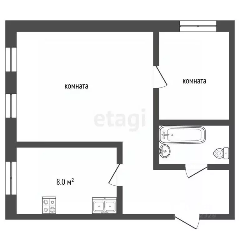 2-к кв. Владимирская область, Муром ул. Войкова, 76 (41.0 м) - Фото 2