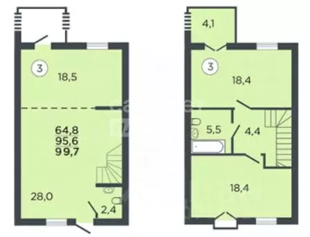 Таунхаус в Липецкая область, Липецкий муниципальный округ, с. Ленино ... - Фото 2