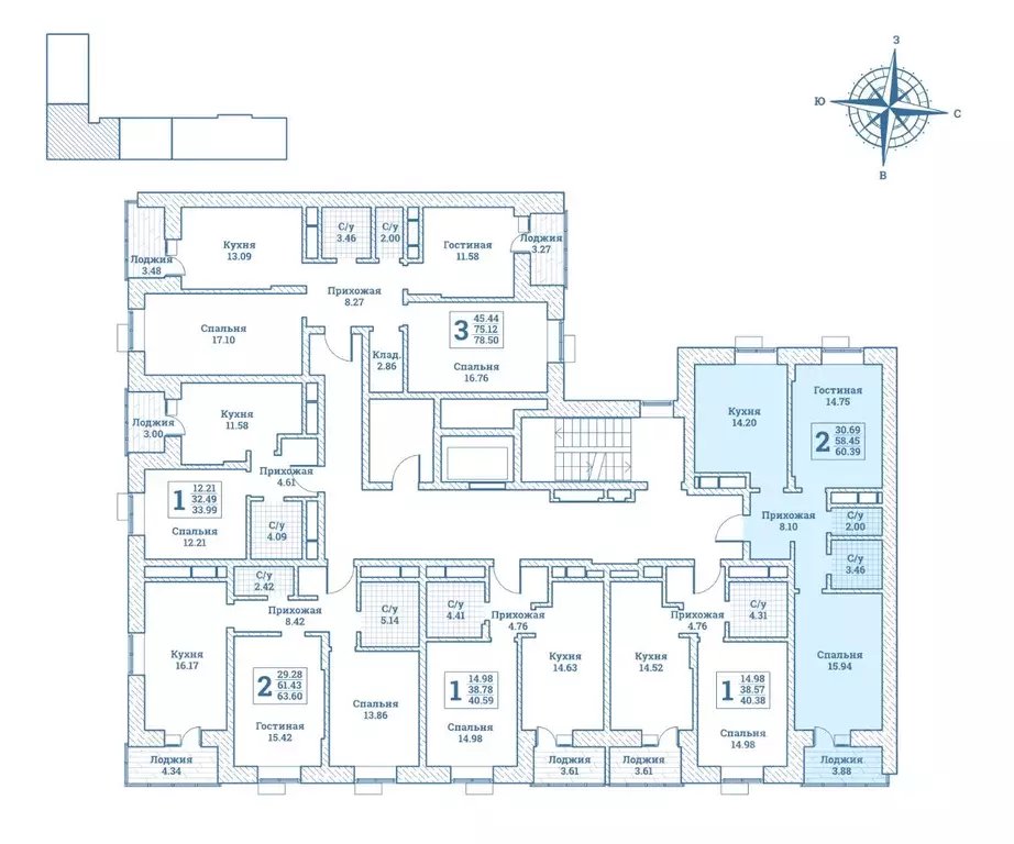 2-к кв. Московская область, Щелково городской округ, Монино пгт ... - Фото 2