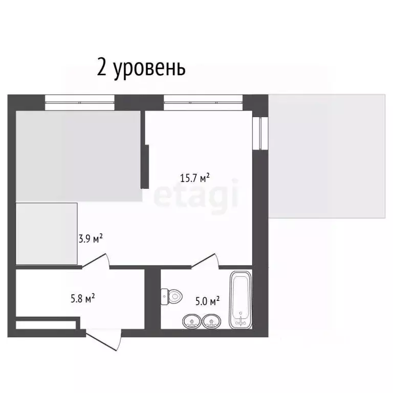 2-к кв. Тюменская область, Тюмень ДОК мкр, ул. Воронинская, 43 (78.0 ... - Фото 1