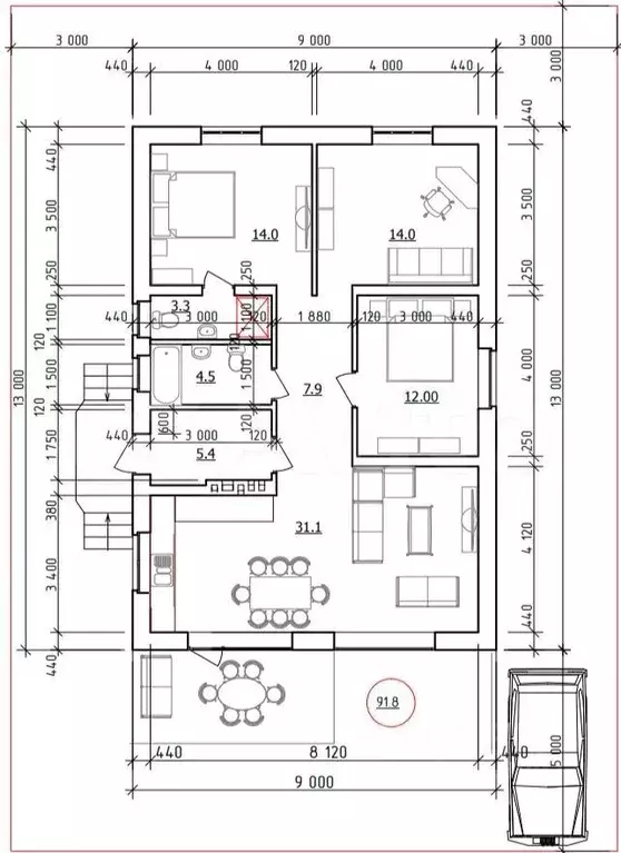 Дом в Ростовская область, Таганрог ул. Черняховского, 6 (105 м) - Фото 2
