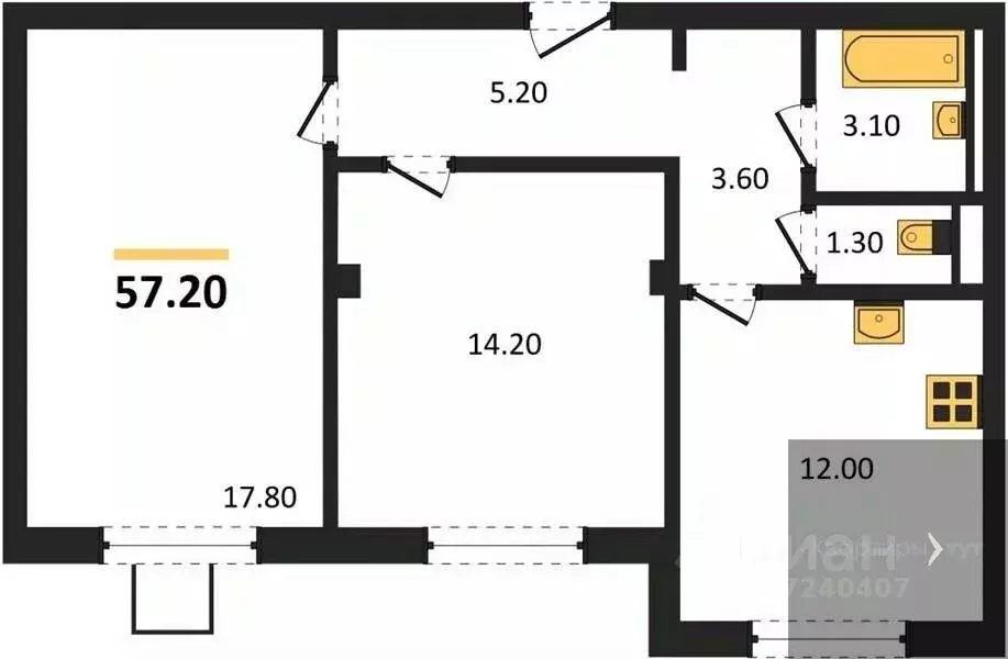 2-к кв. Воронежская область, Воронеж ул. Загоровского, 5/4 (57.2 м) - Фото 0