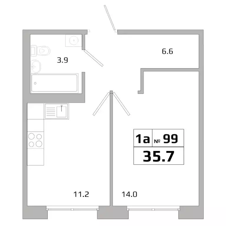 1-комнатная квартира: Иркутск, городок ИВАТУ (35.7 м) - Фото 1