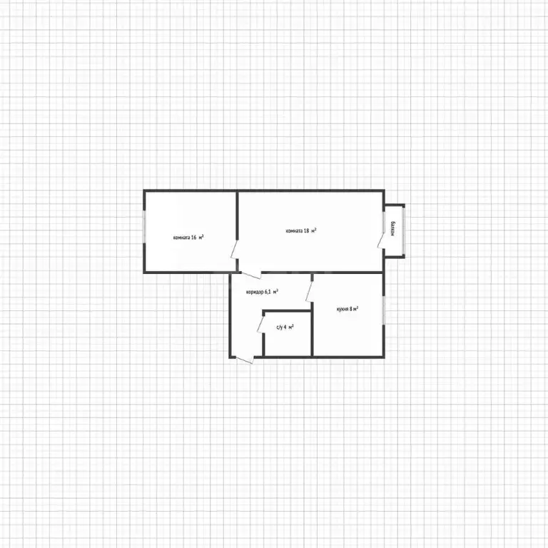 2-к кв. Адыгея, Майкоп Депутатская ул., 2 (52.1 м) - Фото 2