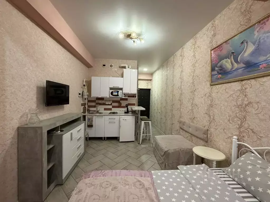 Студия Краснодарский край, Сочи Новый Сочи мкр, ул. Санаторная, 48Б ... - Фото 1