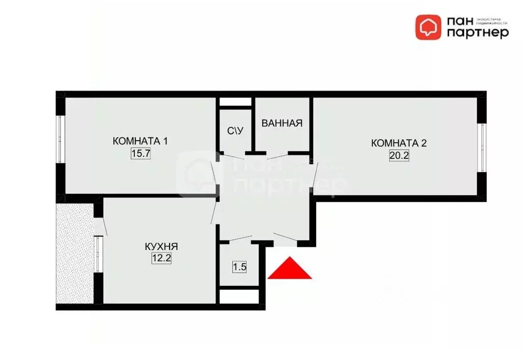 2-к кв. Санкт-Петербург ул. Богословская, 4к1 (62.6 м) - Фото 2