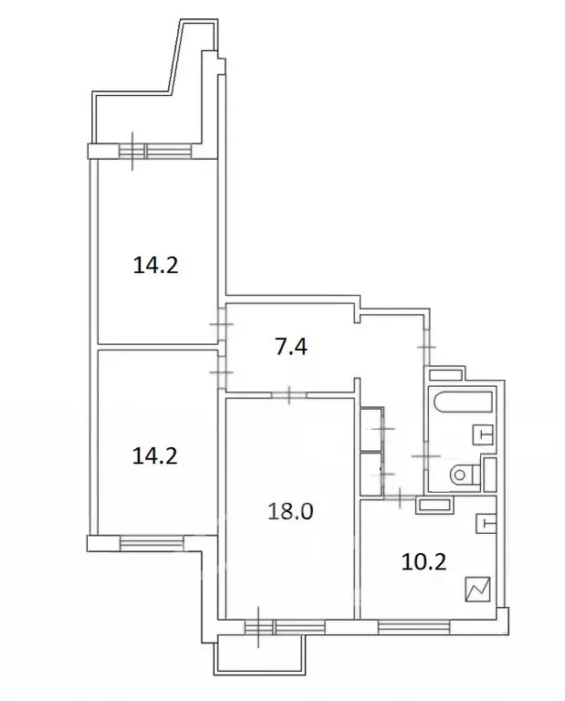 3-комнатная квартира: Москва, улица Богданова, 48 (75.3 м) - Фото 1