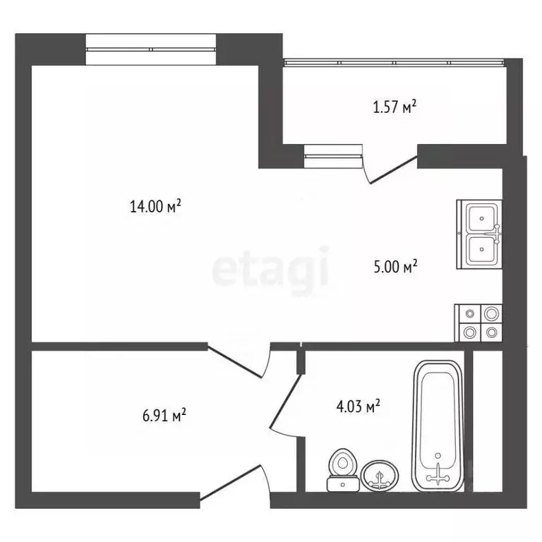 Студия Ленинградская область, Мурино Всеволожский район, ул. Шувалова, ... - Фото 2