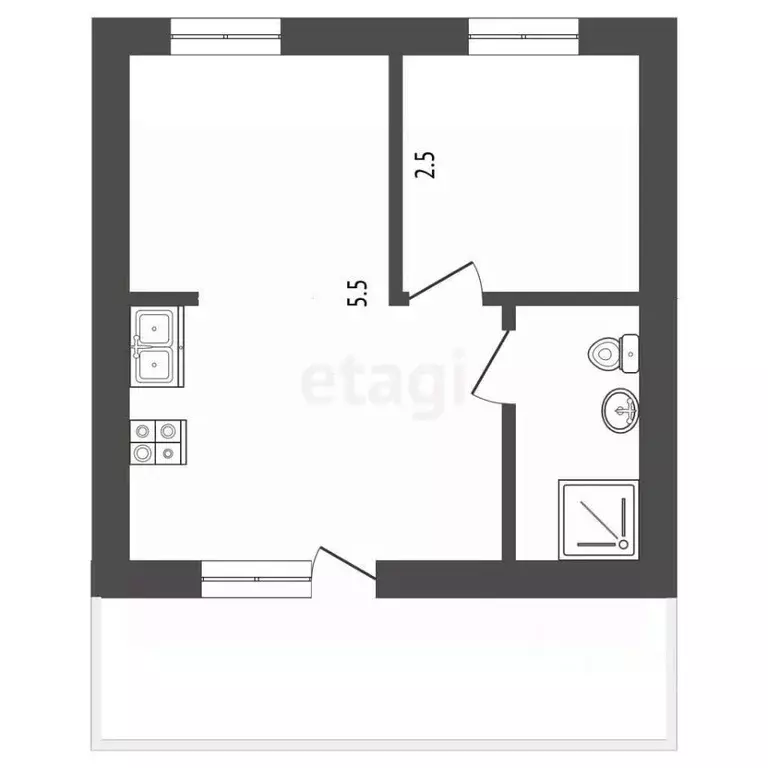 Дом в Крым, Симферопольский район, Перовское с/пос, с. Ключи  (42 м) - Фото 2