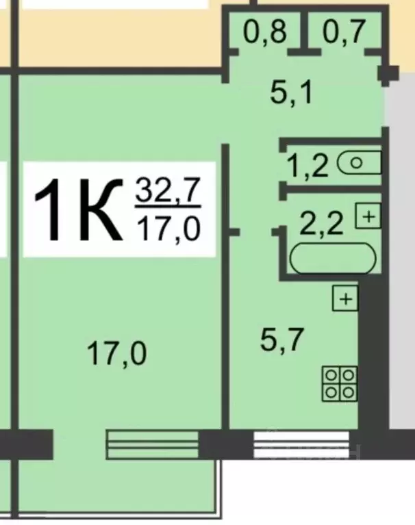 1-к кв. Нижегородская область, Нижний Новгород ул. Героя Советского ... - Фото 2