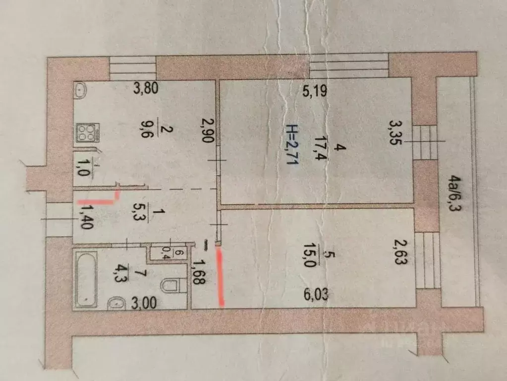 2-к кв. Ростовская область, Ростов-на-Дону ул. Еременко (59.0 м) - Фото 2