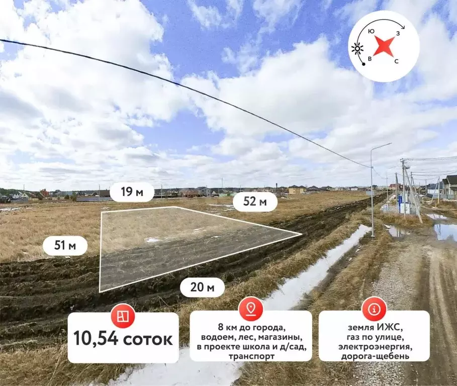 Участок в Тюменская область, Тюменский муниципальный округ, д. ... - Фото 1