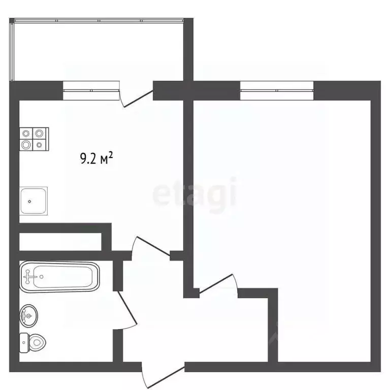 1-к кв. Ростовская область, Ростов-на-Дону ул. Скачкова, 52 (38.0 м) - Фото 2