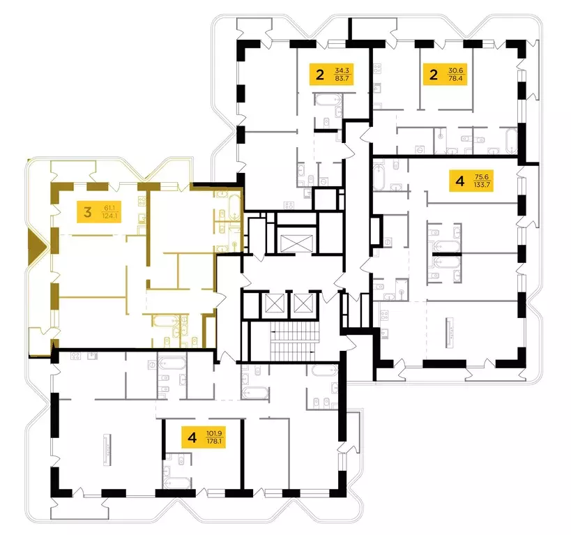 2-к кв. Москва ул. Эдуарда Стрельцова, 2к2 (78.0 м) - Фото 2