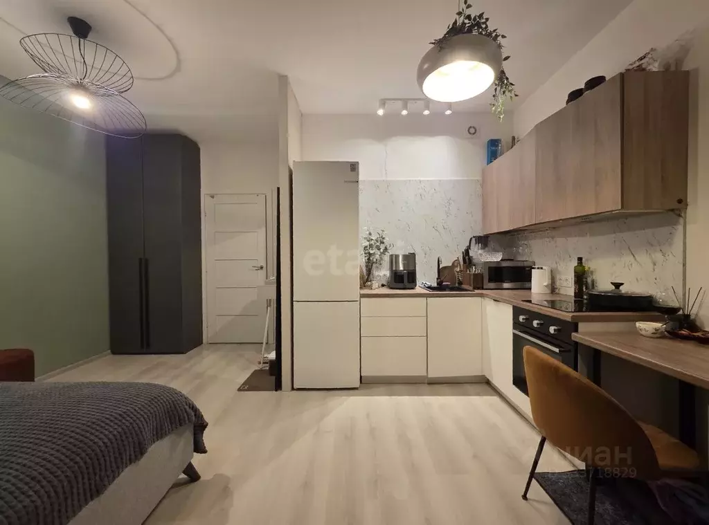 Студия Санкт-Петербург ул. Верхне-Каменская, 5 (25.2 м) - Фото 1