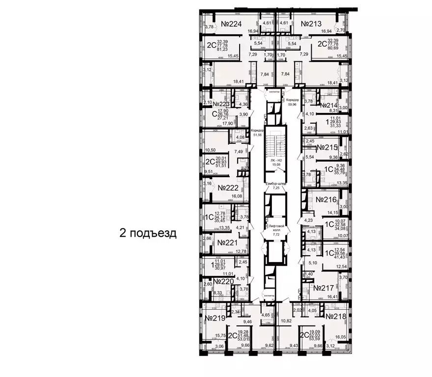 2-к кв. Тульская область, Тула пос. Горелки, Время жилой комплекс ... - Фото 2