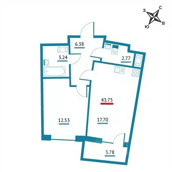 1-к кв. Ленинградская область, Мурино Всеволожский район, Левитан ... - Фото 1