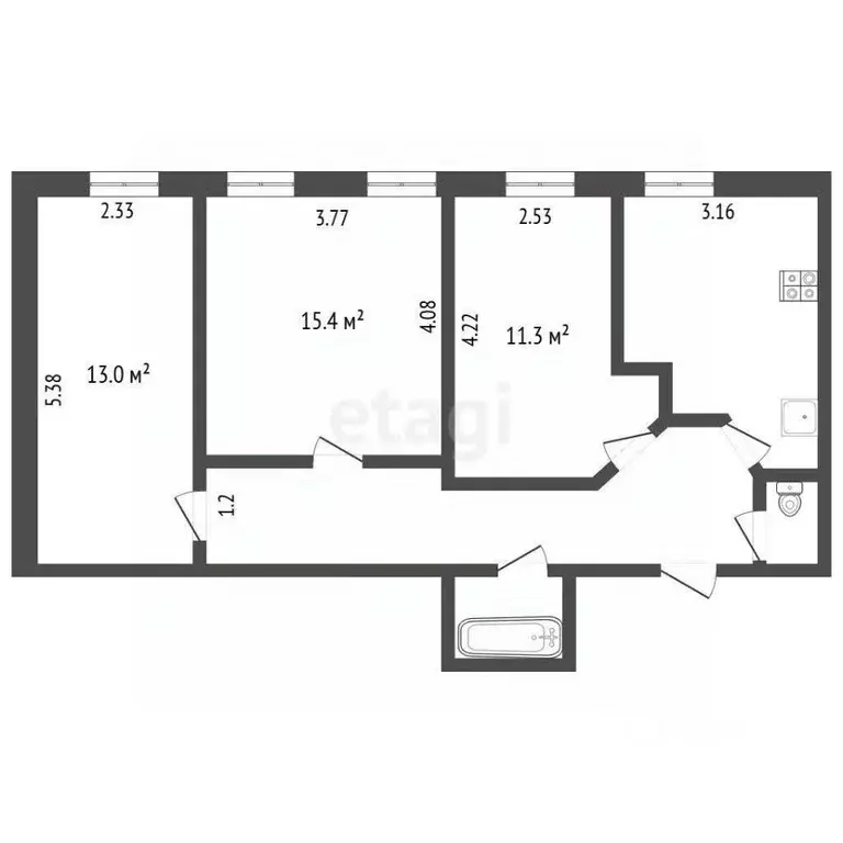 3-к кв. Москва Старая Басманная ул., 20к5 (65.0 м) - Фото 1