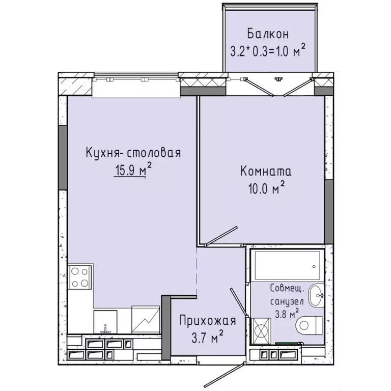 1-комнатная квартира: Ижевск, улица Ленина, 91/1 (34.4 м) - Фото 0