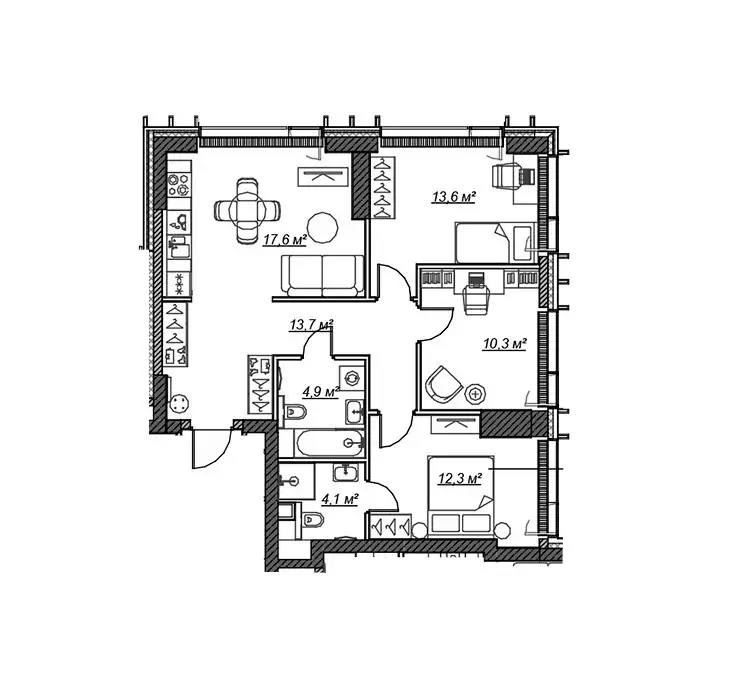 Продаётся 3-к квартира, 76.6 м - Фото 0