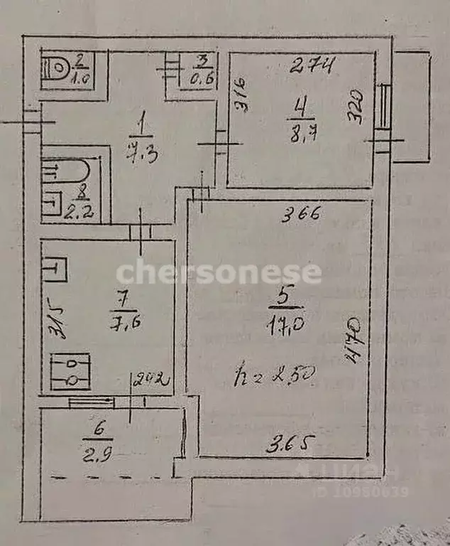 2-к кв. Севастополь просп. Генерала Острякова, 155 (47.6 м) - Фото 2
