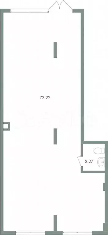 Помещения свободного назначения, 62.55 м - 86,15м - Фото 1