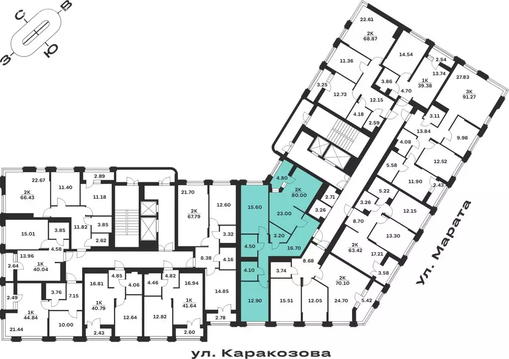 2-комнатная квартира: Тула, улица Каракозова, 75 (80 м) - Фото 2