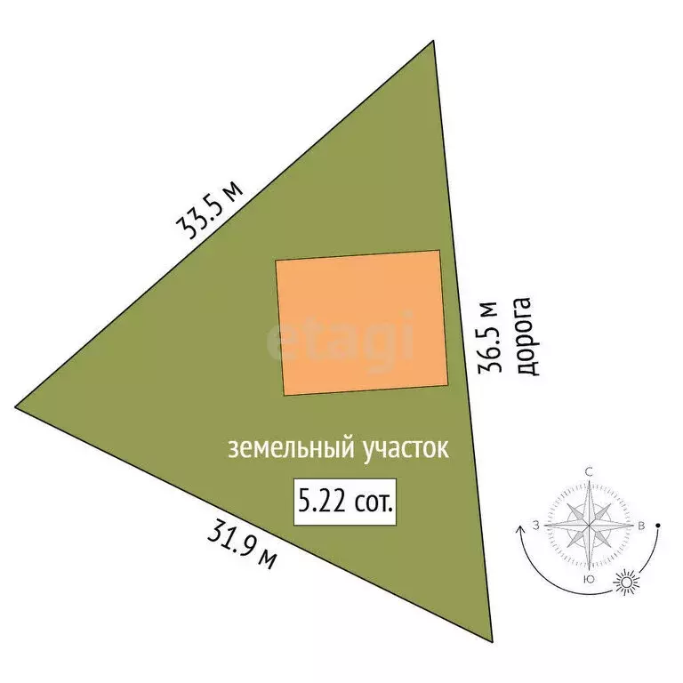 Участок в Кыштым, улица Победы (5.22 м) - Фото 0