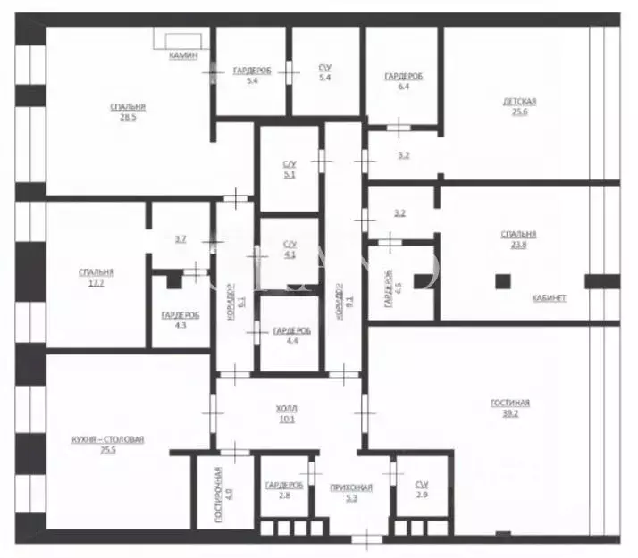 5-к кв. Москва Большой Левшинский пер., 11 (252.0 м) - Фото 2