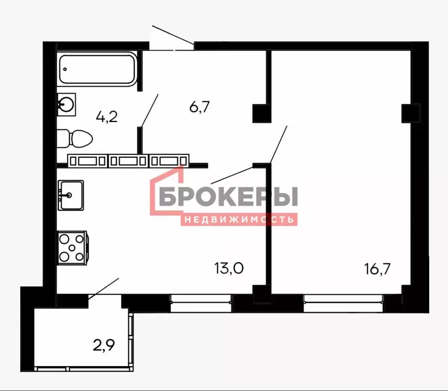 1-к кв. Севастополь ул. Токарева, 3 (43.5 м) - Фото 1