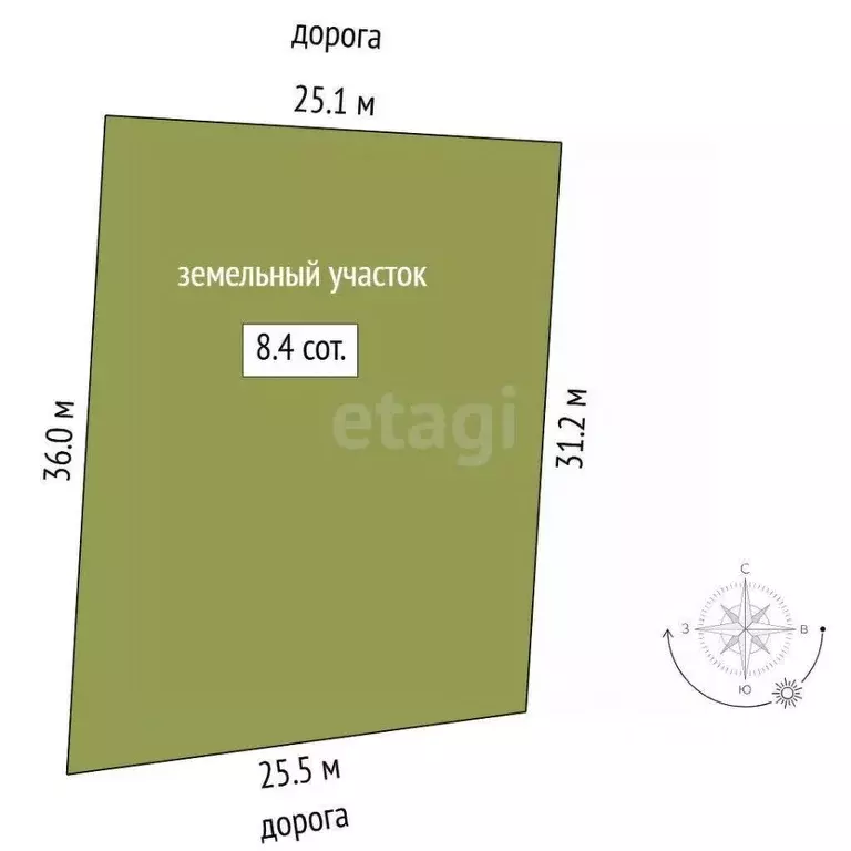 Участок в Тюменская область, Тюменский район, с. Перевалово  (8.4 ... - Фото 2